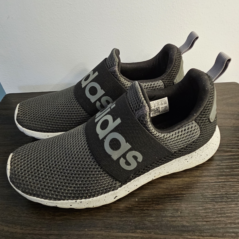 Adidas Kids Unisex Sneakers Slip On Size 5 Black Grey
